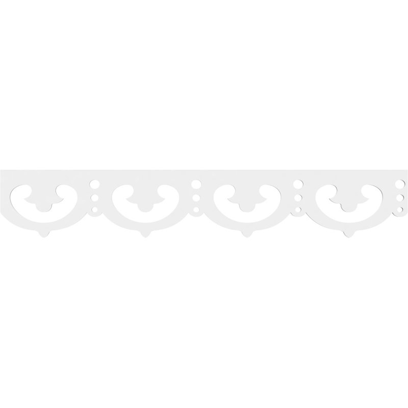 Garniture de course en PVC de qualité architecturale Carmella, H 8 po x L 48 po x P 0,63 po