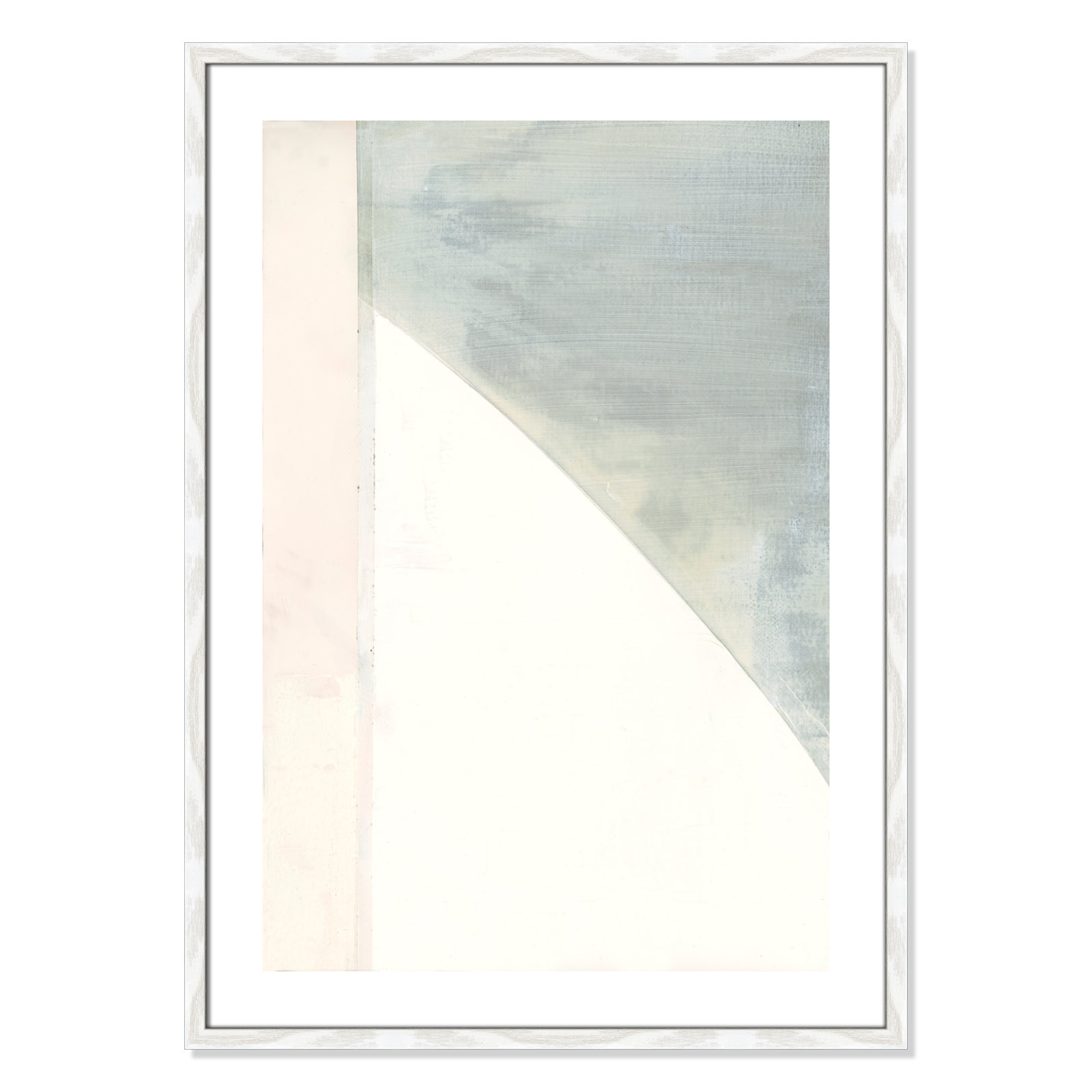 Alexandria "In Neutral I" Painting by Cartissi, 35.5" H x 25.5" W x 0.75" D, White Wood Framed Paper