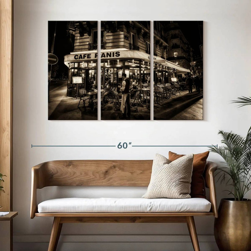 Yarlin Paris Café la nuit, H 32 po x l 50 po
