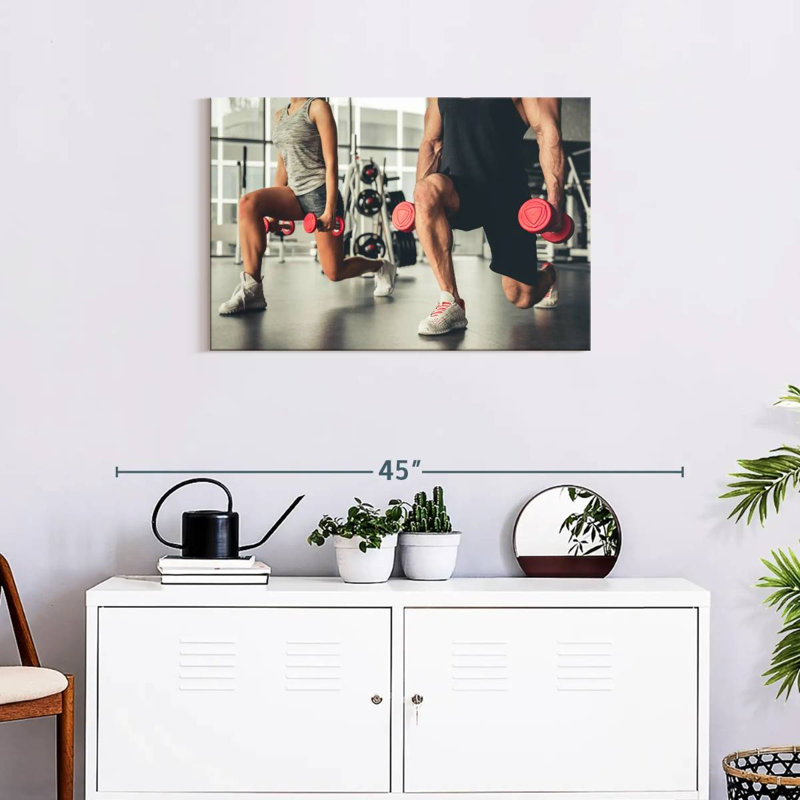 Sireci Lunges Exercise, 30" H x 45" W