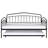 Fox twin daybed with twin trundle, Black