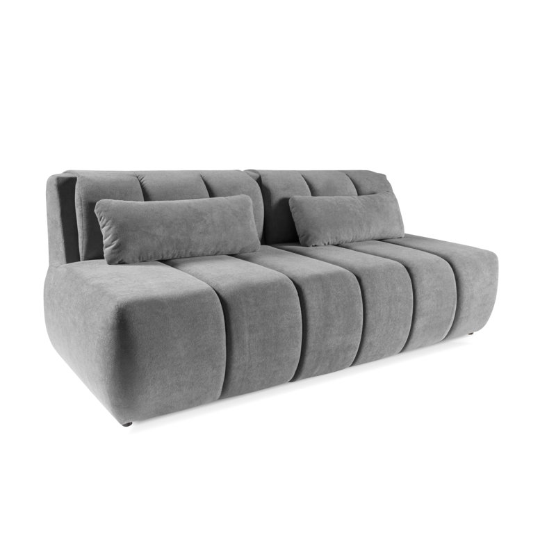 3 Seater Velvet Sofa Bed, Grey