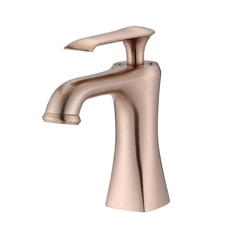 Robinet de salle de bain monocommande et monocorps, Or rose