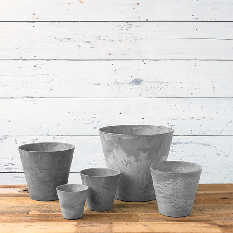 Carrero Pot Planter, Gray, 6" H x 6.25" W x 6.25" D