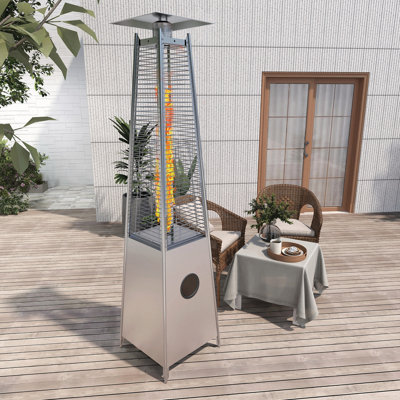 40000 Stainless Steel Propane Standing Patio Heater