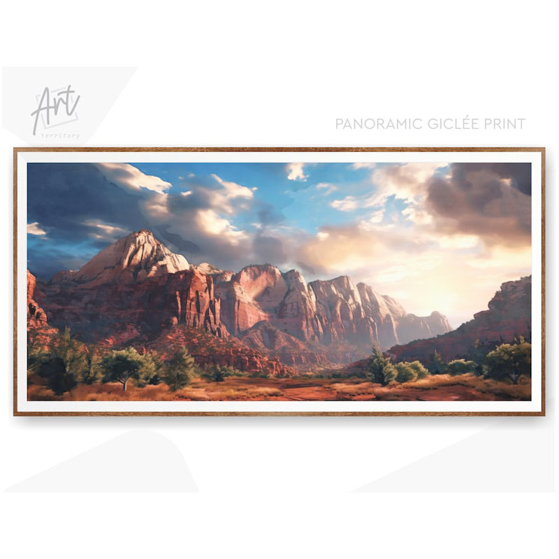 Parc national de Zion, très grand art mural horizontal, affiche sans cadre avec toile tendue, Toile tendue