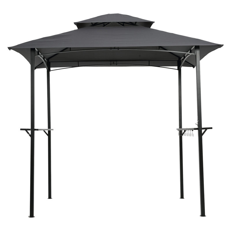 8 pi x 5 pi - Tissu - Abri de jardin pour barbecue - Gris