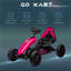 Kart à pédales pour enfants pour le jeu en plein air, finition rose, siège réglable, roues en EVA absorbant les chocs, 39,25 L