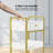 Rolling Utility Trolley Cart With 1 Drawers 2 Trays