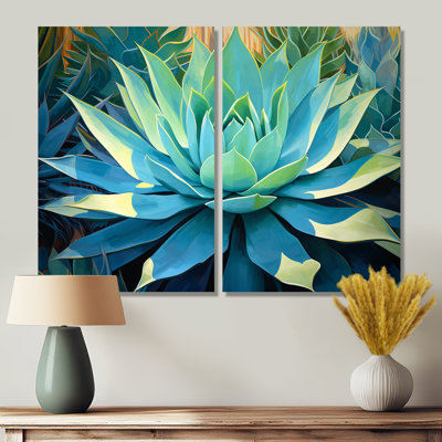 Green Succulents Majestic Agave II - Décoration murale traditionnelle