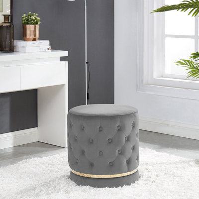 Repose-pieds / tabouret gris Annavictoria