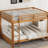Wood Color, Queen Size, Bunk Bed, , High - Quality, Pine Wood, , Guard Rails, Space Saving, Farmhouses Construction, Small Spaces-128992021