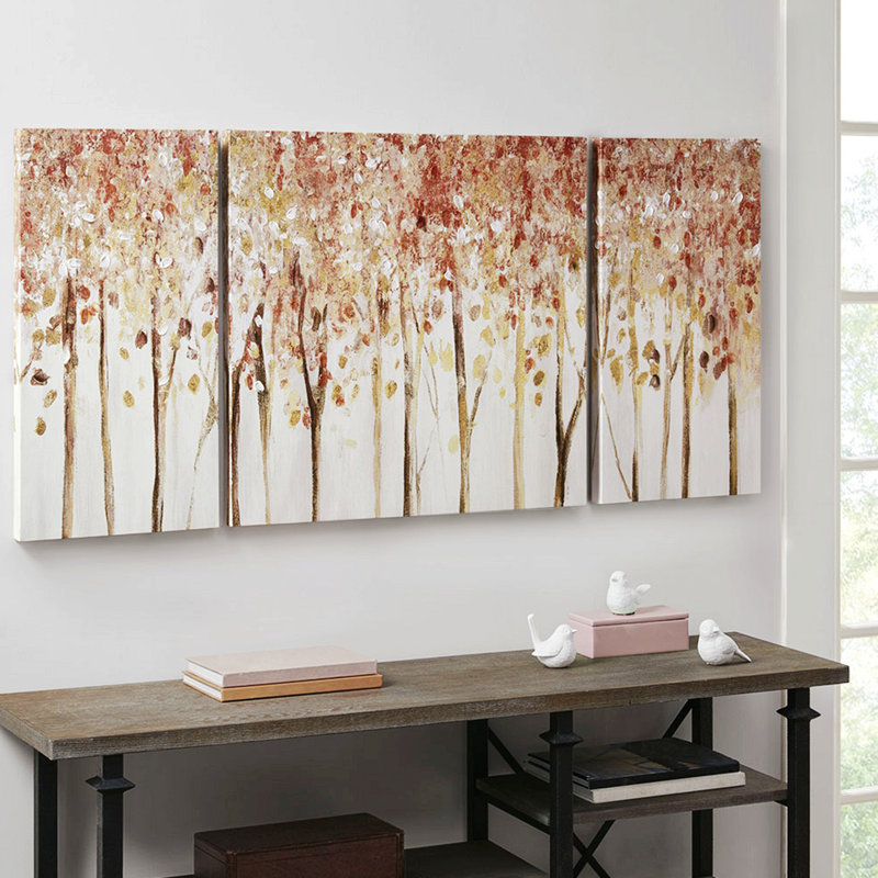 Triptych 3-Piece Textured Canvas Wall Art Set