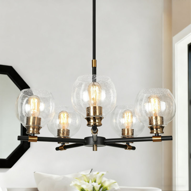Luminaire suspendu pour îlot de cuisine 5 lumières