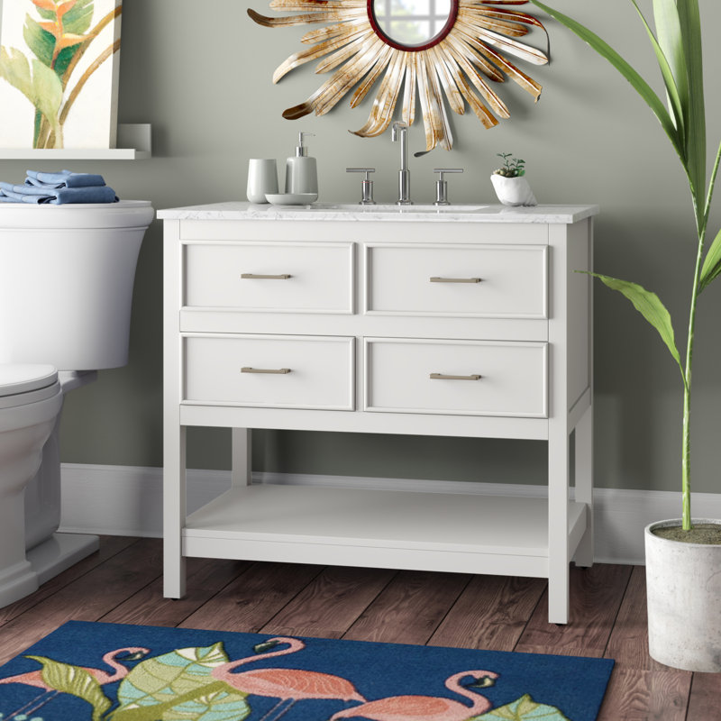 Ensemble de meuble-lavabo simple 36 po Sinclaire, Blanc