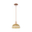 Cidalino - Mini-luminaire suspendu 1 lumière avec abat-jour tressé - Abat-jour-276928191-276928163