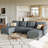 Zendejas 6 - Piece Modular U-Shape Sectional Sofa with Ottoman-1155264778