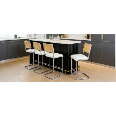 Natural rattan Dining Chairs 4-piece set