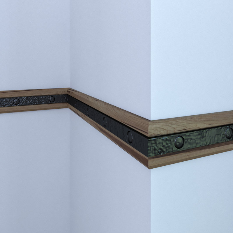2.5'' Unfinished Maple Wood Baseboard with Rustic Accents
