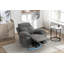 Fauteuil oscillant inclinable électrique avec haut-parleur Bluetooth pivotant à 270 degrés avec bras latéral à lumière DEL avec poches de rangement USB + port de charge de type C