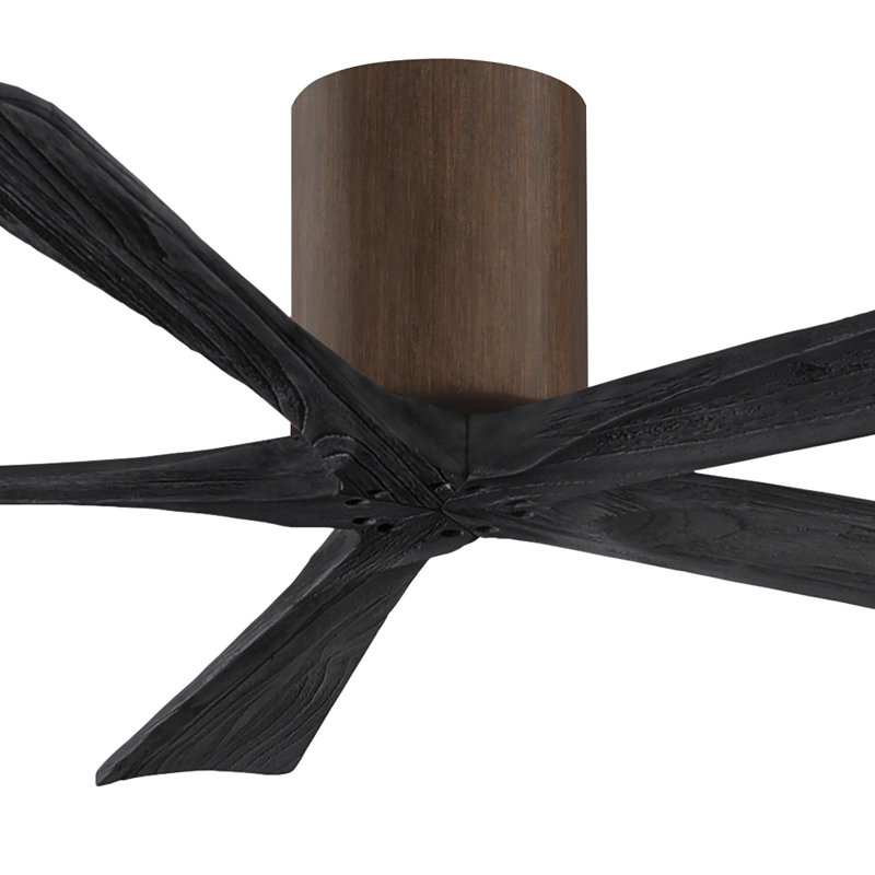 Ventilateur à pales encastré 5 pales Irene, Noyer, Noir mat, Finition du boîtier du ventilateur