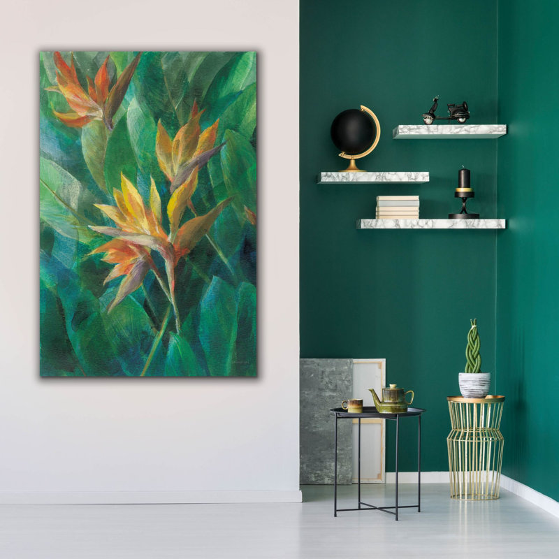 «Bird Of Paradise 2 C» par Danhui Nai, art mural sur toile, H 60 po x l 40 po