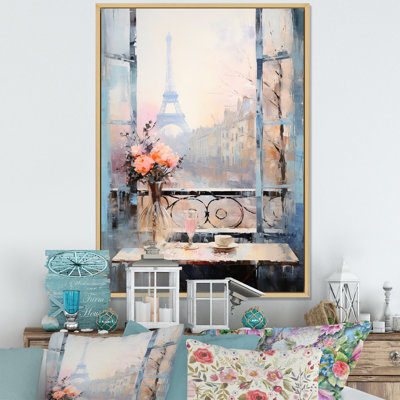 «Paris Winter Window View II - City Paris», art mural