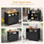 Armoire de rangement pour terrasse avec comptoir en bois d'acacia à 2 portes Latitude Run®-1172544348