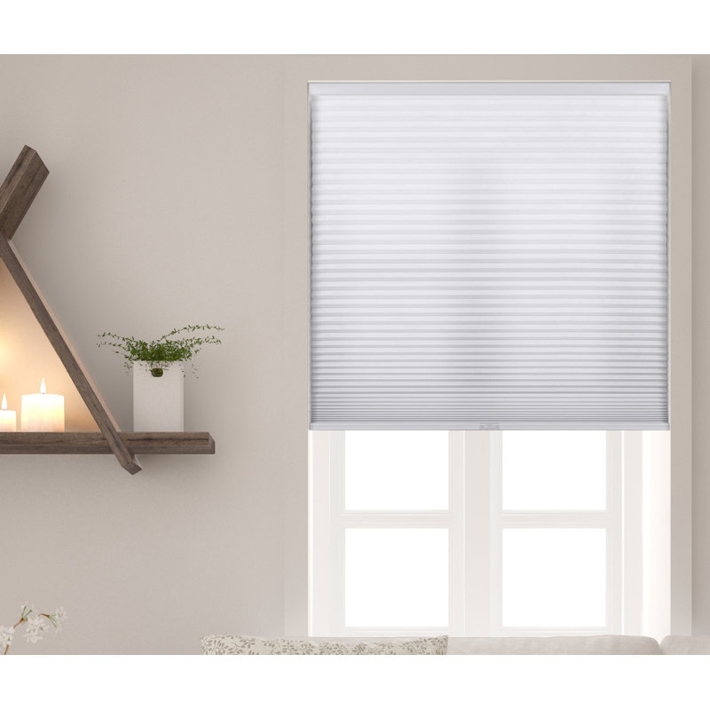 Pure White Cordless Light-Filtering Cellular Fabric Shade 24" W x 48" H