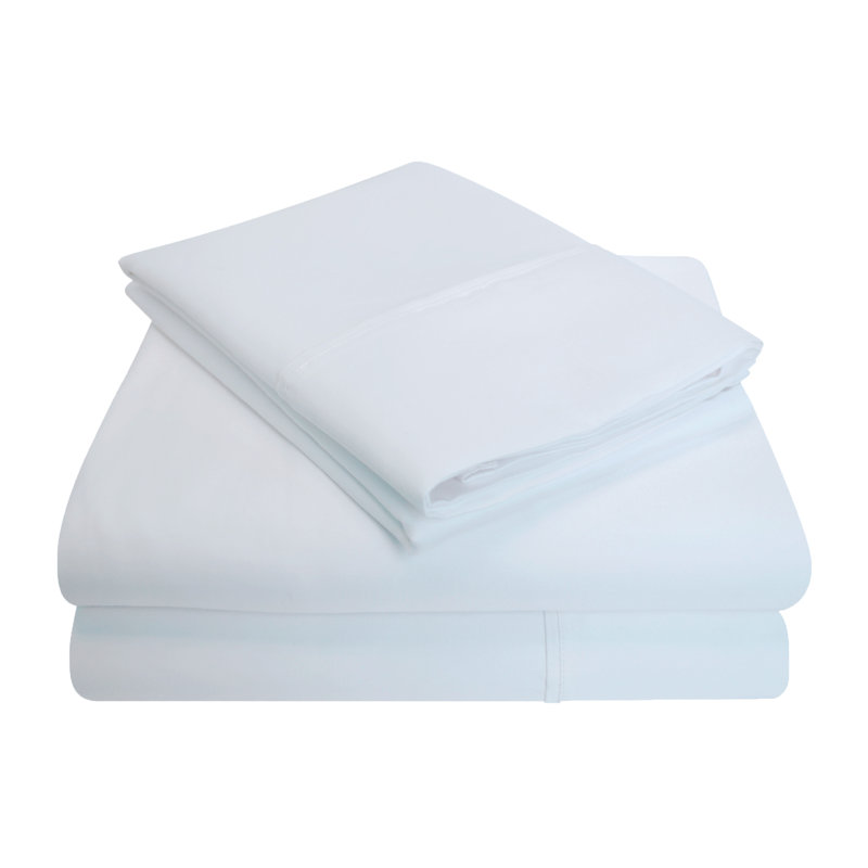 Ensemble de draps supérieur en mélange de coton infroissable à densité de tissage 1200 fils Superior, Blanc