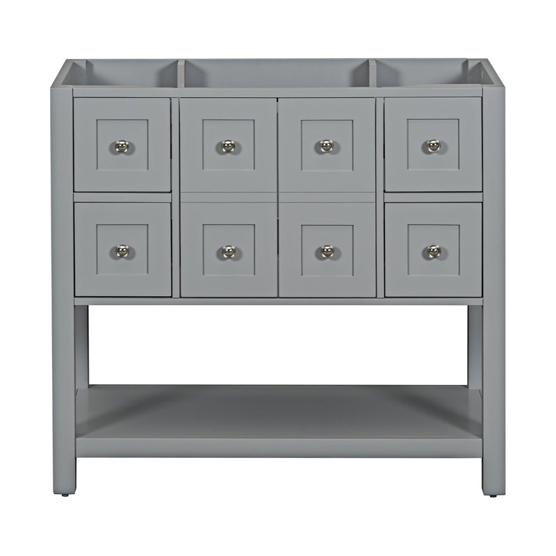 Base de meuble-lavabo simple 35,60 po seulement, Gris