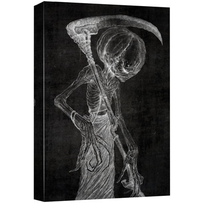 Faucheuse squelettique avec faux Moody foncé, œuvres d'art moderne, décor