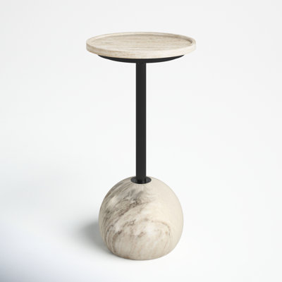 Nessie Tray Top Pedestal End Table