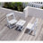 Foldable Hips Table And Chair In White, 2 Chairs For Outdoor Stylish Living Areas , Includes Rectangular