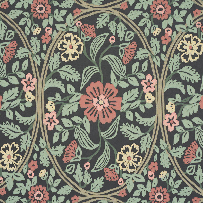 Garden Guild Wallpaper, Navy Blue