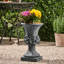 Urne de jardin en oxyde de magnésium - gris antique, 11,99 po x 11,99 po x 19,19 po, et eau, polyvalente pour l'intérieur et l'extérieur, convient à diverses plantes, finition grise, dans toutes les conditions météorologiques, plantes, extérieur-1831498264