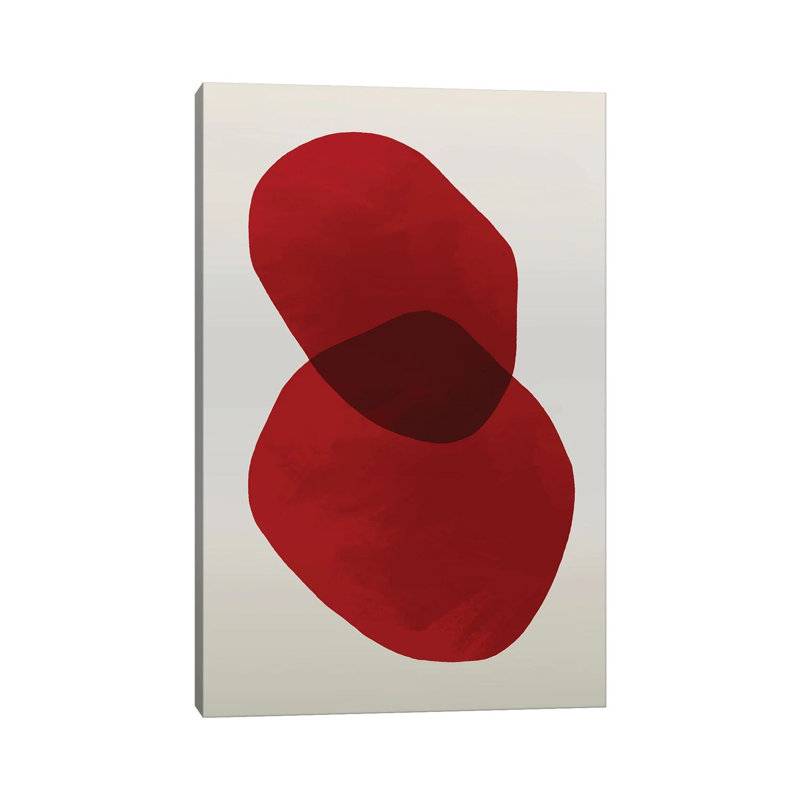 Red | Geo I by Danilo De Alexandria - Wrapped Canvas Painting, 66.04 cm H x 45.72 cm W
