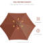 Parasol de jardin rond en aluminium de 2,6 m (8,5 pi) couleur café-2051973716