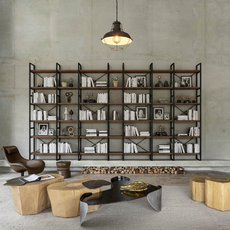 Verendrye Bookcase, 86" H x 142" W x 12.5" D