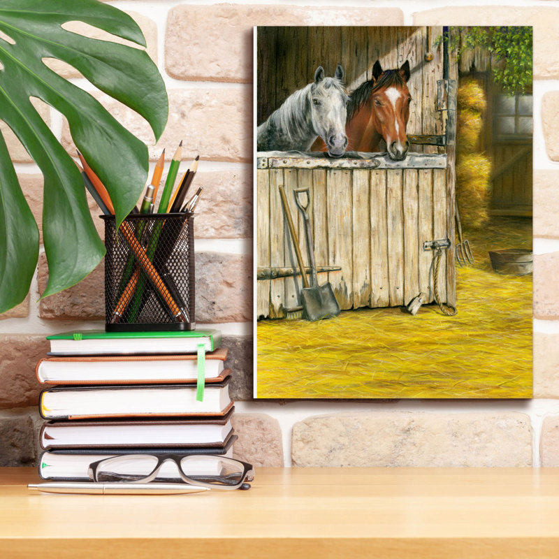 «Friends On Canvas» par Janet Pidoux, H 16 po x l 12 po x P 0,75 po
