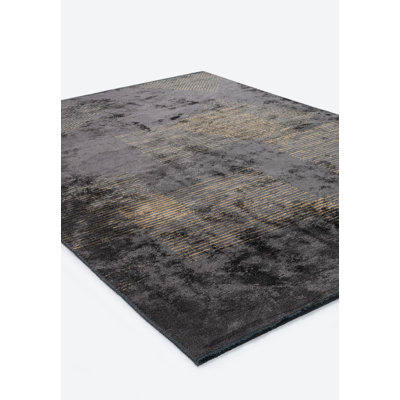 Razique Rectangle Geometric Cotton and Viscose Indoor / Outdoor Area Rug