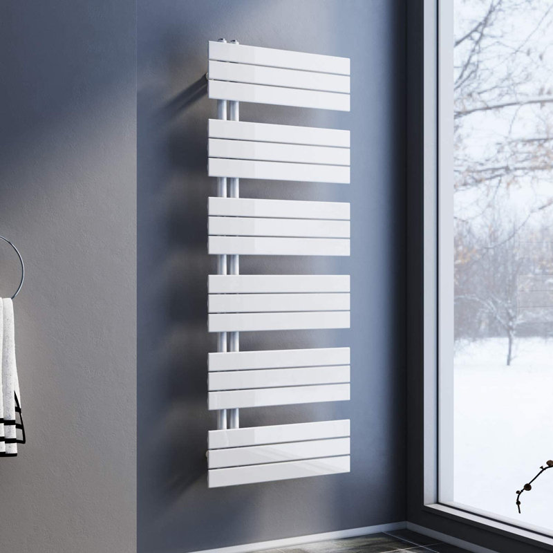 Rozella Flat Panel Towel Rail Heated Towel Rails, 159cm H x 60cm W x 10cm D