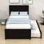 Lit simple en bois avec lit gigogne Deshannon-437580326