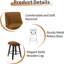 Tabouret de comptoir pivotant en bois massif Makiba de 26 po (ensemble de 1/2/4)-97710055-98270663