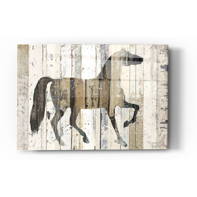 «Dark Horse» par Michael Mullan, art mural en verre acrylique, H 24 po x l 36 po x P 0,2 po