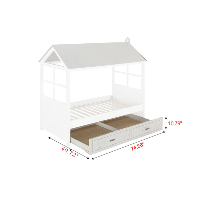 Palisade Twin Trundle-Weathered White