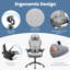 Desk and Chair Set: L-Shaped Computer Desk and Mesh Office Chair-111605634