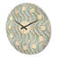 Horloge murale 3D en bois blanc et bleu clair II - Mid-Century-63893157