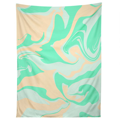 Tapisserie en mousse de mer camo hypnotic yellow