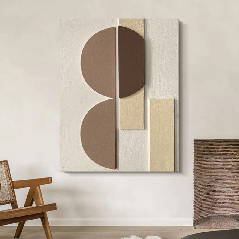 Art mural Mid-Century moderne en toile pour salon, H 39 po x l 28 po